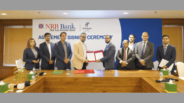 এনআরবি ব্যাংক পিএলসি এবং হলিডে ইন ঢাকা সিটি সেন্টারের মধ্যে চুক্তি স্বাক্ষর